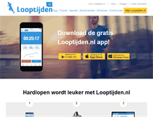 Tablet Screenshot of looptijden.nl